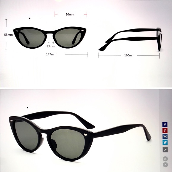 ☀️Black Cat Eye Sunglasses☀️ - Picture 7 of 8